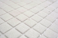Échantillon manuel Mosaïque de verre Mosaïque de piscine Blanc ancien Gris clair Cream MOS200-A03_m