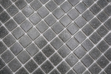 Échantillon manuel Mosaïque de verre Mosaïque de piscine Gris optique basalte gris foncé MOS200-A09_m