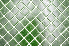 Échantillon manuel Mosaïque de verre Mosaïque de piscine Vert foncé Vert bouteille Spots MOS200-A26_m
