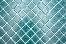 Échantillon manuel Mosaïque de verre Mosaïque de piscine Turquoise foncé Vert Pétrole Spots MOS200-A67_m