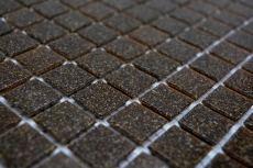 Échantillon manuel de mosaïque de verre Carreau de mosaïque brun foncé Spots MOS200-A36_m