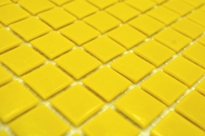 Échantillon manuel de mosaïque de verre Carreau de mosaïque jaune MOS200-A90_m