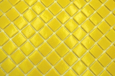 Échantillon manuel de mosaïque de verre Carreau de mosaïque jaune MOS200-A90_m