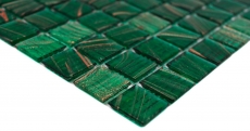 Motif manuel Mosaïque de verre Vert opale Cuivre changeant MOS230-G28_m