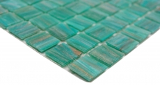 Motif main Mosaïque de verre Vert Turquoise Cuivre changeant MOS230-G65_m
