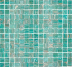 Motif main Mosaïque de verre Vert Turquoise Cuivre changeant MOS230-G65_m