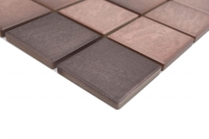 Céramique Mosaïque Jasba brun terre mat aspect pierre mur cuisine carrelage salle de bain mur douche / 10 tapis mosaïque