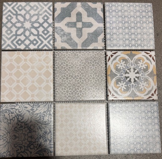 Mosaïque céramique Jasba multicolore mat rétro mur cuisine carrelage salle de bain mur douche / 10 tapis mosaïque