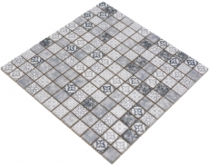 Jasba Pattern Mosaïque Céramique Grès gris mat aspect rétro Cuisine Salle de bains Douche MOSJBPV02 1 tapis