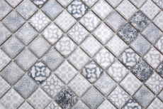 Jasba Pattern Mosaïque Céramique Grès gris mat aspect rétro Cuisine Salle de bains Douche MOSJBPV02 1 tapis