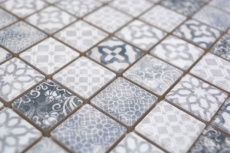 Jasba Pattern Mosaïque Céramique Grès gris mat aspect rétro Cuisine Salle de bains Douche MOSJBPV02 1 tapis
