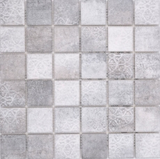 Jasba Ronda Mosaïque Céramique grès cérame mélange ciment mat aspect ciment cuisine salle de bains douche MOSJBR201 1 tapis