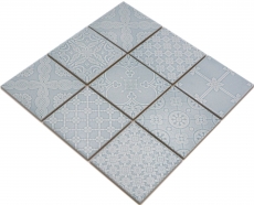 Jasba Clara mosaïque céramique grès country green brillant aspect rétro cuisine salle de bain douche MOSJBC136 1 tapis