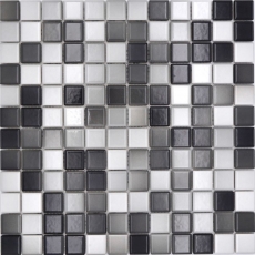Jasba Agrob Buchtal Fresh Mosaïque Céramique Grès cérame white grey mix brillant Cuisine Salle de bains Douche MOSJBF221 1 tapis