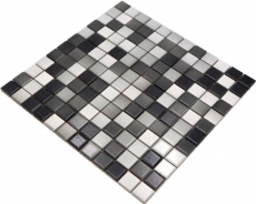Jasba Agrob Buchtal Fresh Mosaïque Céramique Grès cérame white grey mix brillant Cuisine Salle de bains Douche MOSJBF221 1 tapis
