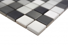 Jasba Agrob Buchtal Fresh Mosaïque Céramique Grès cérame white grey mix brillant Cuisine Salle de bains Douche MOSJBF221 1 tapis