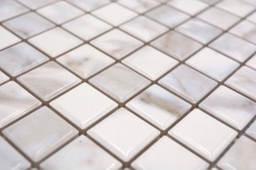Jasba Agrob Buchtal Fresh Marble & More Mosaïque Céramique Grès cérame aspect carrara white brillant aspect mamelon Cuisine Salle de bains Douche MOSJBMM17 1 tapis