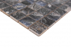 Jasba Agrob Buchtal Fresh Marble & More Mosaïque Céramique Grès illusion foncé brillant Aspect mamelonné Cuisine Salle de bains Douche MOSJBMM22 1 tapis