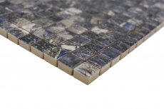 Jasba Agrob Buchtal Fresh Marble & More Mosaïque Céramique Grès illusion foncé brillant Aspect mamelonné Cuisine Salle de bains Douche MOSJBMM28 1 tapis