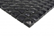 Mosaïque de verre QUADRAT CRYSTAL BRILLANCE NOIR MOS130-B824 1 tapis