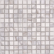 Céramique Carreaux de mosaïque Jasba carrara optique white brillant Mamoroptik mur de cuisine Carreaux de salle de bains Mur de douche / 10 tapis de mosaïque