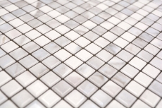 Céramique Carreaux de mosaïque Jasba carrara optique white brillant Mamoroptik mur de cuisine Carreaux de salle de bains Mur de douche / 10 tapis de mosaïque