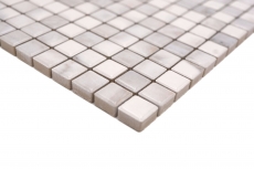 Céramique Carreaux de mosaïque Jasba carrara optique white brillant Mamoroptik mur de cuisine Carreaux de salle de bains Mur de douche / 10 tapis de mosaïque