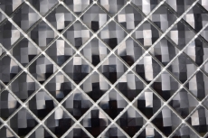 Mosaïque de verre QUADRAT CRYSTAL GLITZER NOIR / 10 plaques de mosaïque MOS130-X826_f