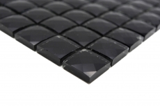 Mosaïque de verre QUADRAT CRYSTAL GLITZER NOIR / 10 plaques de mosaïque MOS130-X826_f