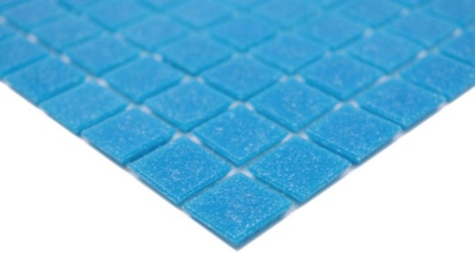 Carreaux de mosaïque Mosaïque de verre Classic Uni verre uni bleu collé sur papier Mosaïque de piscine MOS200-A14-P_f