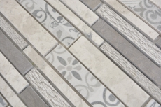 composite marbre/céramique mix gris 3F mosaïque mur carrelage cuisine salle de bain MOS180-D0927G_f
