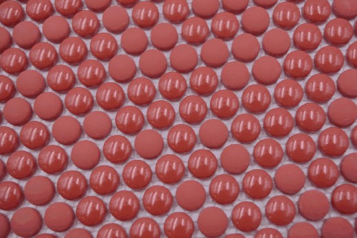 Motif main rond Enamel mix rouge brillant/mat mur carrelage cuisine douche bain MOS140-0911_m