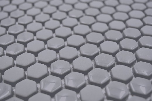 échantillon manuel Hexagon Enamel mix gris brillant/mat mur carrelage cuisine douche bain MOS140-0201_m
