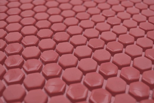 échantillon manuel Hexagon Enamel mix rouge brillant/mat mur carrelage cuisine douche bain MOS140-0901_m