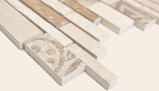 échantillon manuel composite marbre/céramique mix beige 3F mur carrelage cuisine douche bain MOS180-B0327B_m