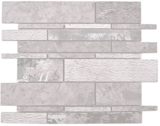 échantillon manuel composite marbre/céramique mix gris/color 2F mur carrelage cuisine douche bain MOS180-C07STG_m