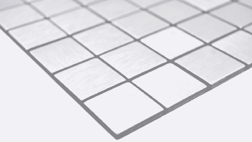 échantillon manuel carré Alu Silver Silk Brushed mur carrelage MOS200-L7S_m