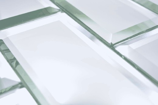 Hand pattern Rectangle Mirror Metro grand mur miroir carrelage cuisine douche bain MOS180-07_m