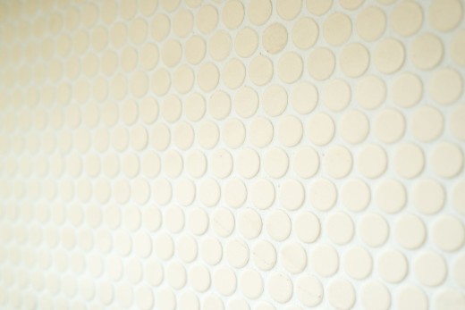 Échantillon manuel de mosaïque daluminium Carreau céramique blanc bouton beige clair non émaillé MOS10-1202-R10_m