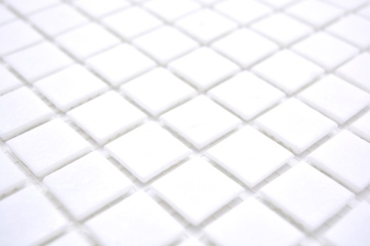 Échantillon manuel de mosaïque Carreau de verre blanc MOS50-0101_m