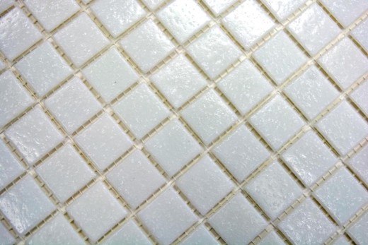 Échantillon manuel de mosaïque Carreau de verre blanc MOS50-0101_m