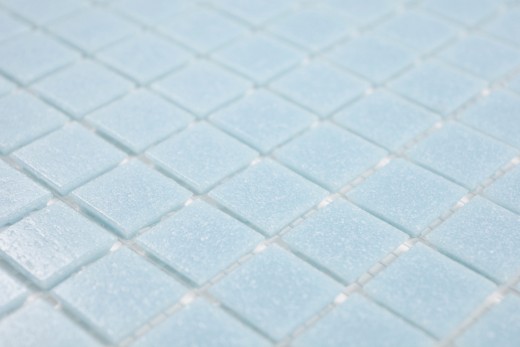 Mosaïque de piscine Mosaïque de verre Bleu clair collé sur papier - MOS200-A11-P
