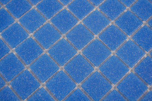 Mosaïque de piscine Mosaïque de verre Bleu cobalt collé sur papier - MOS200-A15-P