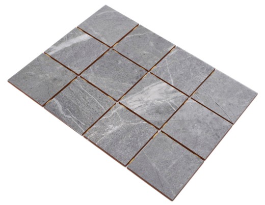 Mosaïque céramique Gris Anthracite Mat Pierre Piastrella MOS22-BH172_f | 10 Tapis de mosaïque