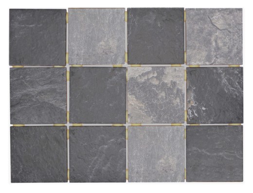 Mosaïque céramique Carreau gris anthracite noir mat aspect pierre Piastrella MOS22-BH493_f | 10 tapis de mosaïque