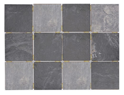 Mosaïque céramique Carreau gris anthracite noir mat aspect pierre Piastrella MOS22-BH493_f | 10 tapis de mosaïque