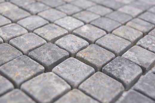 Marmor Mosaïque gris clair gris anthracite pierre naturelle antique MOS36-TN23_f