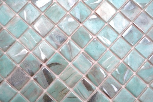 Motif main Mosaïque piscine Mosaïque piscine turquoise bleu gris crème argent chatoyant douche mur SPAIN - MOS220-71253U_m