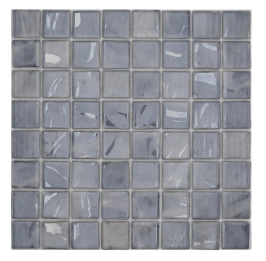 Échantillon manuel Mosaïque de piscine Mosaïque de verre Gris pigeon Tons beiges avec nuance de bleu Mur Sol Cuisine Salle de bain Douche - MOS220-71384U_m