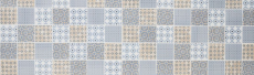 Mosaïque rétro vintage dosseret de cuisine blanc bleu orange gris MOS22B-1404_f | 10 tapis de mosaïque